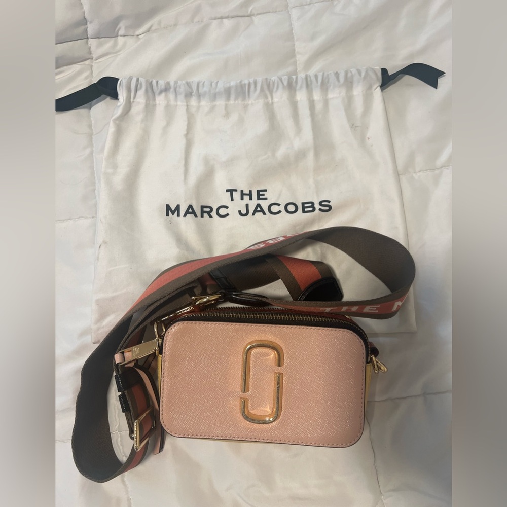 Marc Jacobs Pink Crossbody Bag with Gold-Tone Hardware